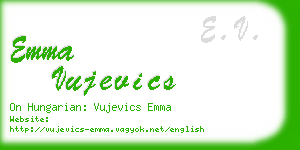 emma vujevics business card